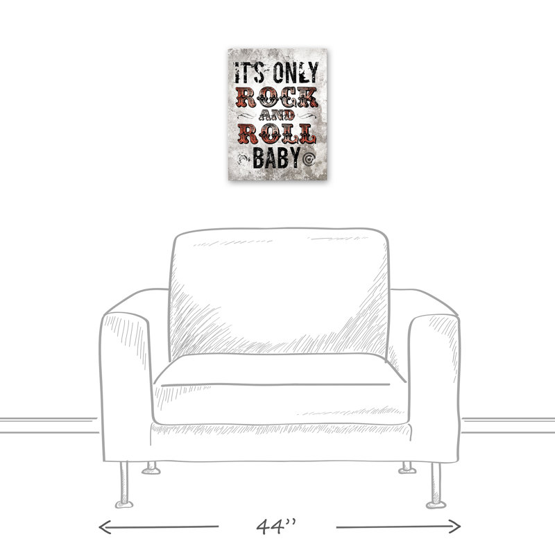 «It's Only Rock And Roll», reproduction sur toile, H 16 po x l 12 po x P 1,25 po