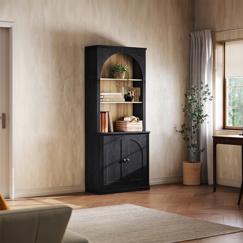 Armoire à charnière basse, noir, Noir