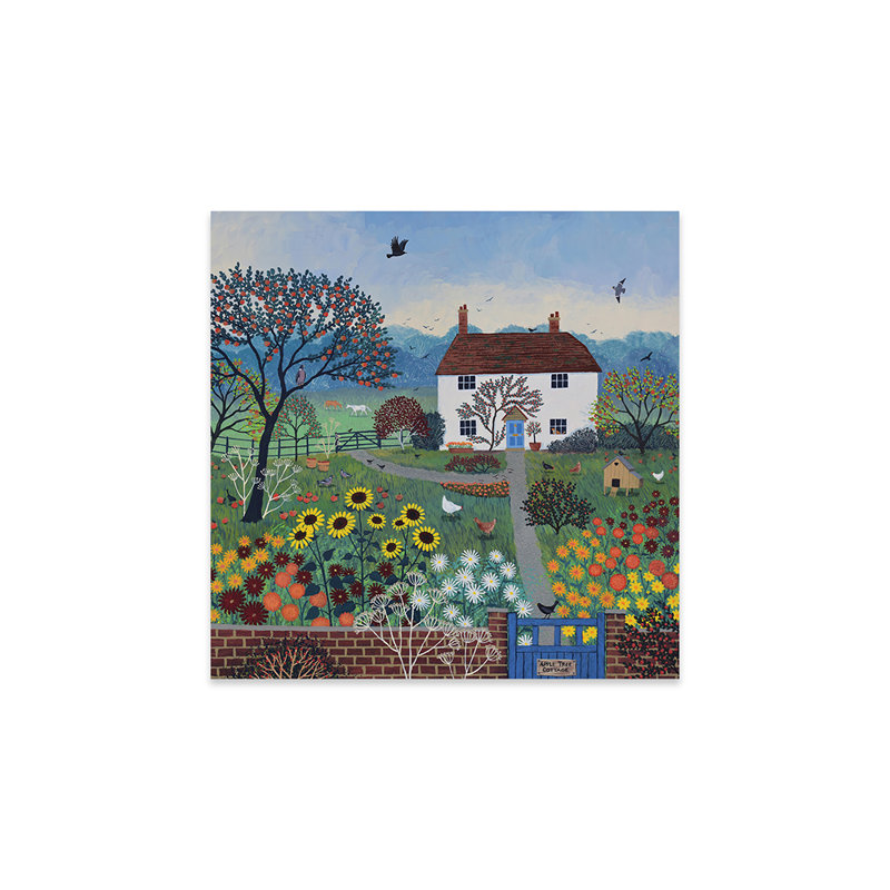 «Apple Tree Cottage» par Jo Grundy - impression non encadrée, H 24 po x l 24 po x P 0,25 po