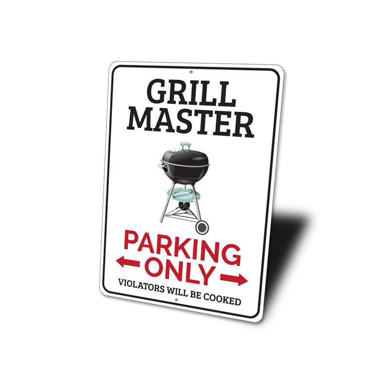 Enseigne en aluminium Grill Master, H 18 po x l 12 po x P 0,06 po