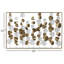 Décoration murale florale en métal doré avec accents blancs 40 po x 2 po x 26 po