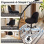 Fauteuil de bureau noir avec chaise de bureau avec roulettes-39090043