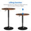 Balwinder Round Wood Metal Outdoor Bar Table , 60cm cm W 60cm cm D-1304884584-1304884591