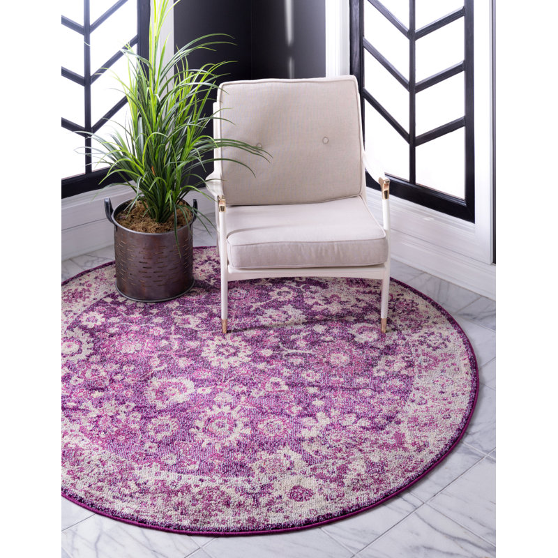 Kalf Abstract Indoor Rug, Round 6'1"