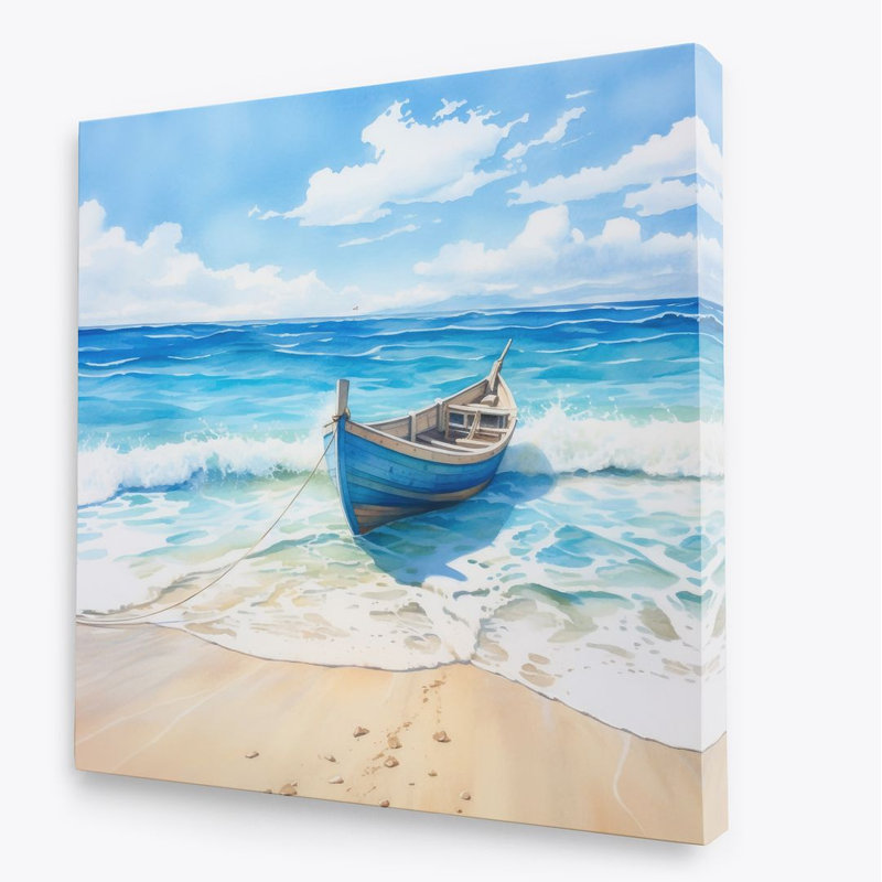Harbour Scenic Seaside - No Frame Print on Canvas
