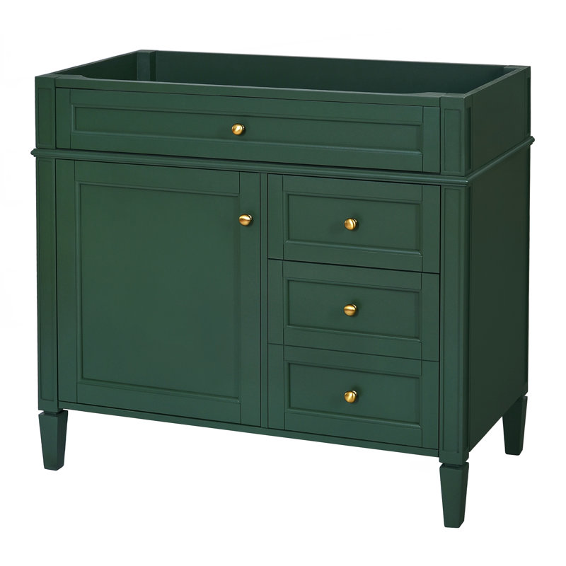 Meuble-lavabo 36 po sans lavabo supérieur, Vert