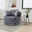 Chaise de réception en velours avec structure en bois-93309126