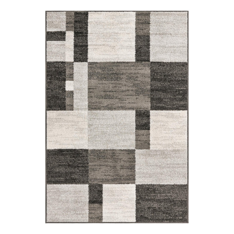 Harender Geometric Indoor Rug, Rectangle 4' x 6'