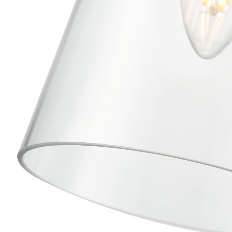 Luminaire suspendu large 1 lumière Maccan - Laiton rétro, H 16,5 po x l 5 po x P 5 po