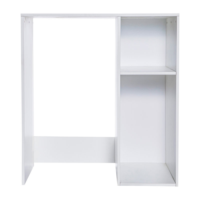 Space-Saving Mini Fridge Organizer Shelf with Cubby Storage, White