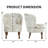 26" Wide Vintage Velvet Accent Chair Wingback Side Chair for Living Room-923250163