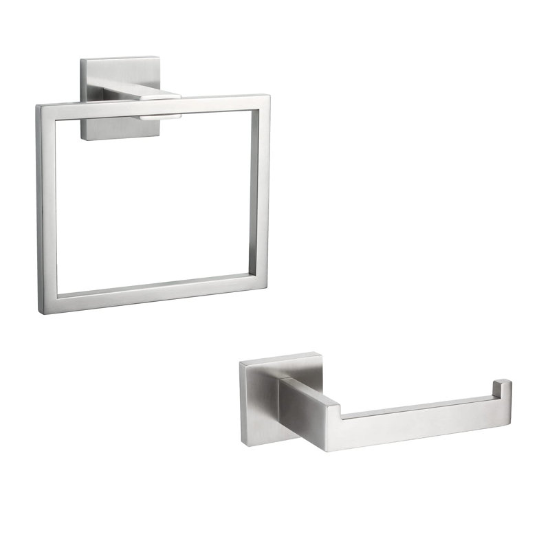 Ensemble de quincaillerie de salle de bain 2 pièces, Noir mat