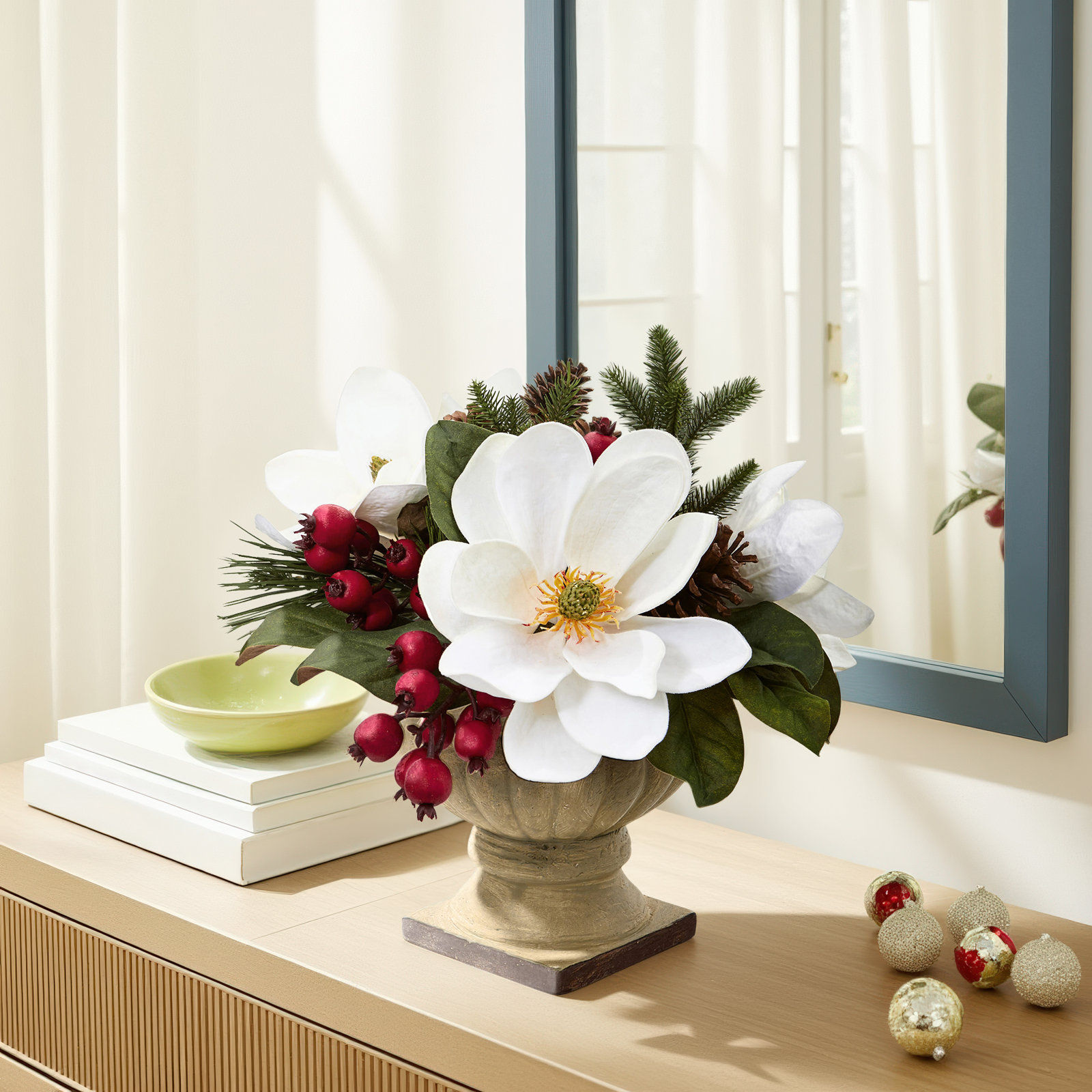 Magnolia Floral Arrangement in Pot