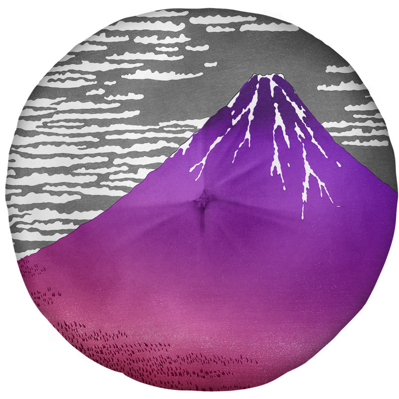 Katsushika Hokusai, 27.5" x 55.5", Pink/Purple