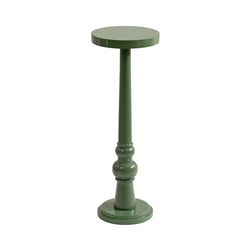 Wegner Round Wooden Drink Table, Green