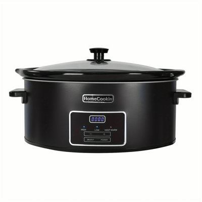 HomeCookin Programmable Slow Cooker 6QT Black