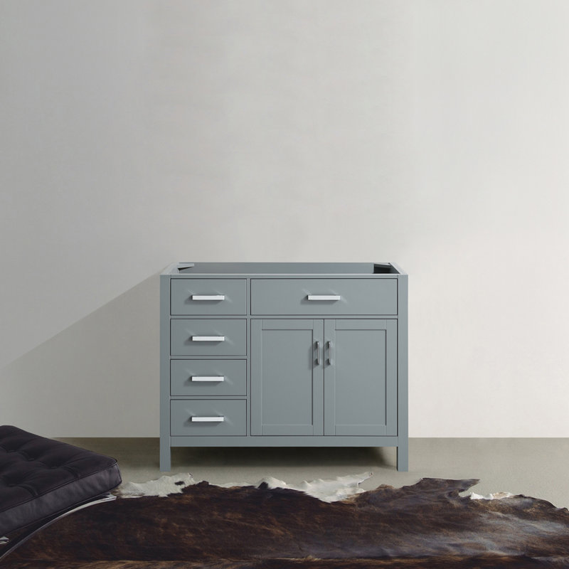 Base de meuble-lavabo simple Petrel, Gris
