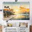 Paysage urbain côtier coucher de soleil - art mural coucher de soleil côtier-1324659161-1324659111