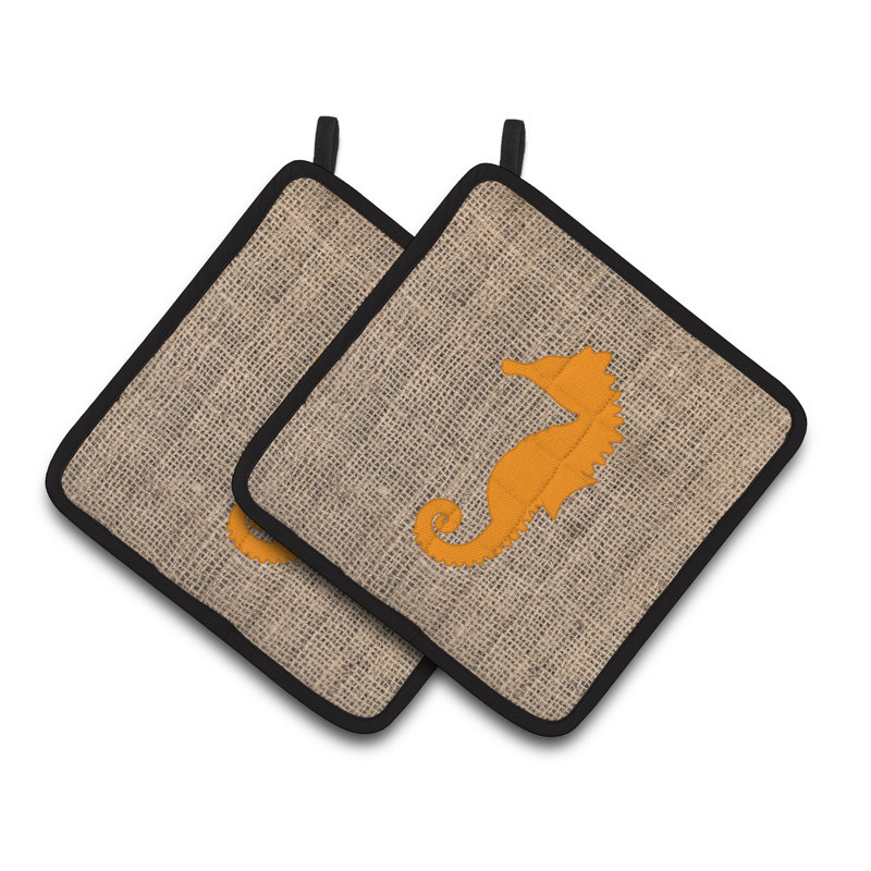 Cuisinier poignée east urban home hippocampe, Orange