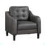Mobilier de salon décontracté en microfibre polie rembourrée avec boutons capitonnés 1 pièce
