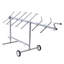 36 in. Steel Auto Paint Stand with Adjustable Hood Hanger and Spray Rack, Silver