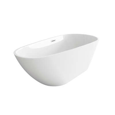 67 Inch Bathtub in Glossy White with Trim
