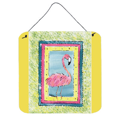 « oiseau flamant rose », reproduction d’art sur plaque