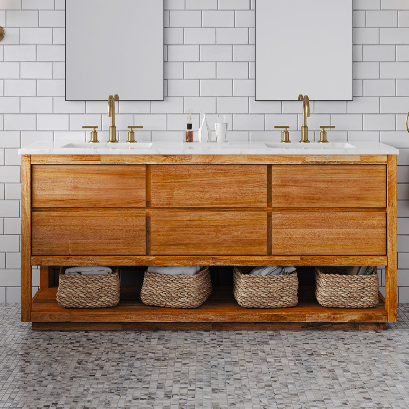 72'' W Double Vanity, Mangowood