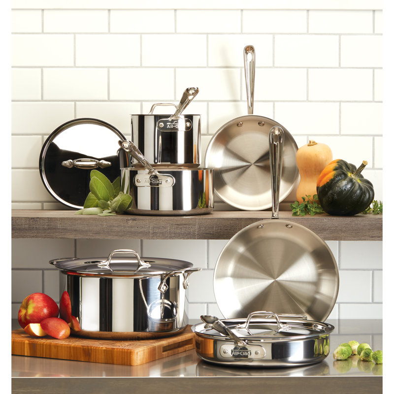 All-Clad D3™ Stainless 10 Piece Stainless Steel Cookware Set
