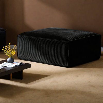 Canapés modulaires en mousse noire moelleuse pour un confort moderne et multifonctionnel