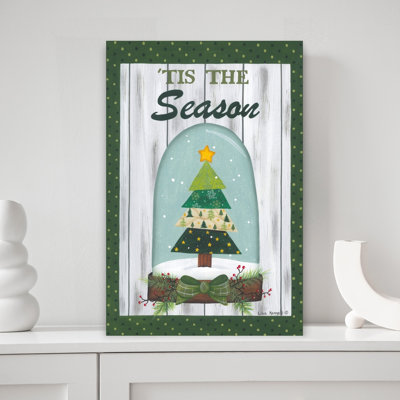 Tree Snow Globe 1 Piece Wrapped Canvas Wall Art