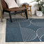 Tapis rayé bleu marine / crème Nordby-88570934