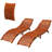 Myashia Outdoor Wood Chaise Lounge