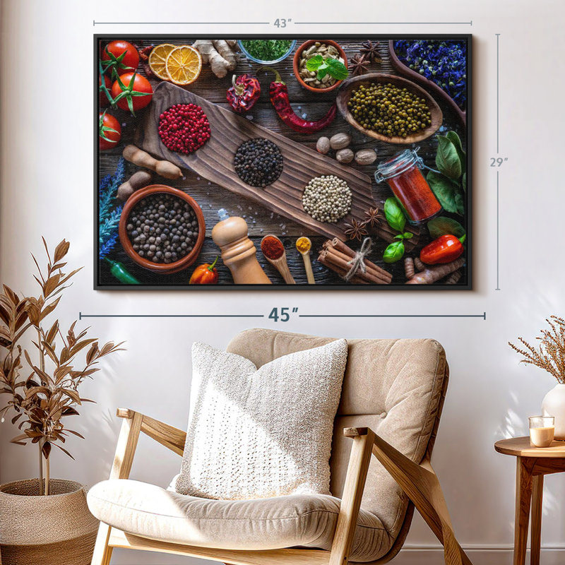 «Spice For Taste Canvas Print», H 29 po x l 43 po