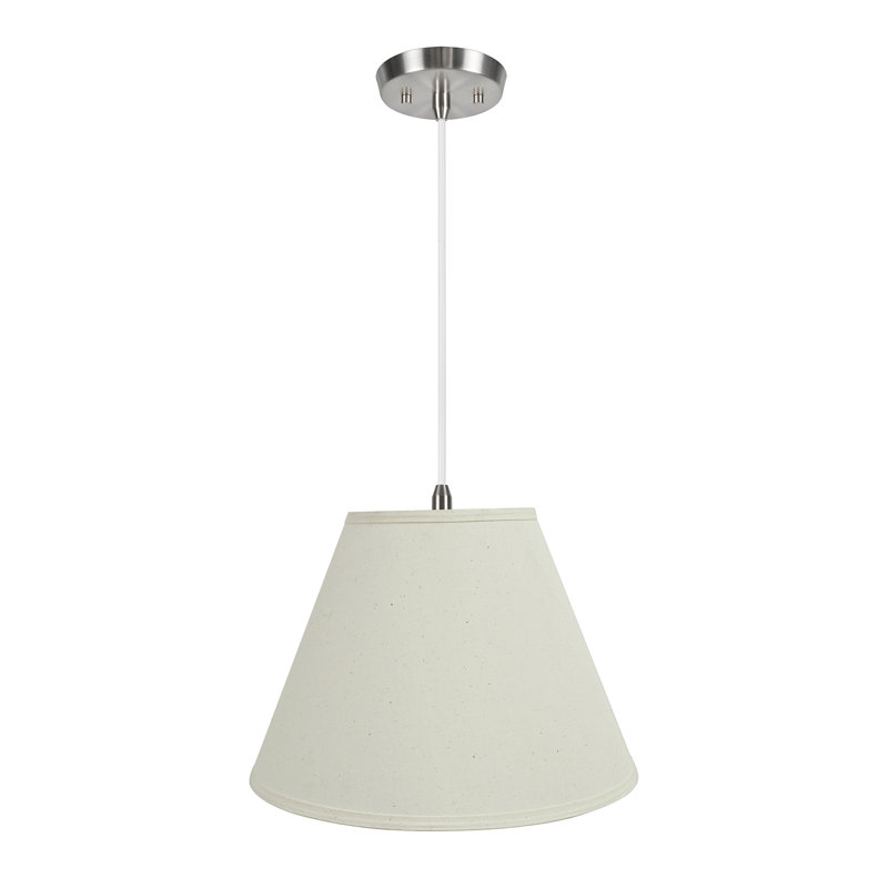 Luminaire suspendu pour 2 lumières unique Carl, Blanc cassé, Brun, Noir