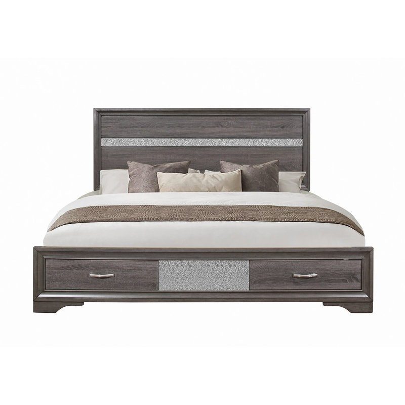 Modern Bed, Ryder Sparkle Grey Bed
