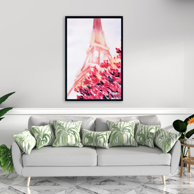 "Tour Eiffel rose" sur toile
