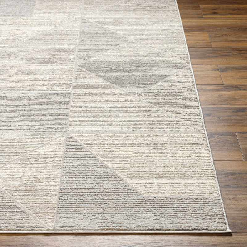 Tapis taupe gris ardoise Darrisha, Rectangle 8 pi 11 po x 12 pi