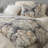 Victoria Smoky Damask Washed Linen Romantic Modern Traditional 3 Piece Duvet Cover Set-93755375