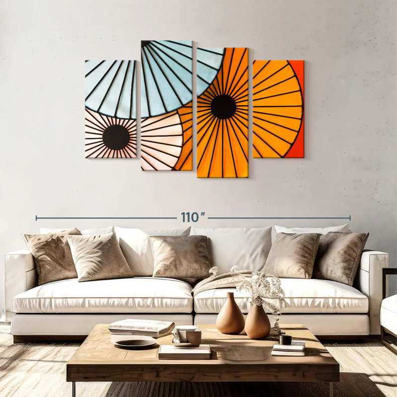 Kerner Abstract Vietnamese Decoration, 48" H x 75" W