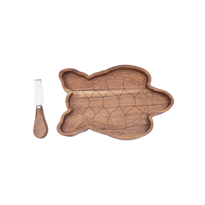 Turtle Serving Board W/Spreader S/2