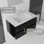 Meuble-lavabo flottant 36 po avec lavabo à fermeture en douceur pour petites salles de bain 36 po-133397017-133397022