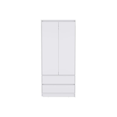  Commode combinée 32 po à deux tiroirs blancs