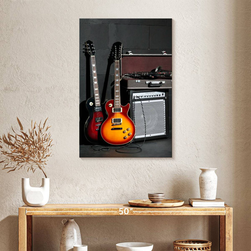 Abarca Musical Instruments And Amplifier, 36" H x 24" W