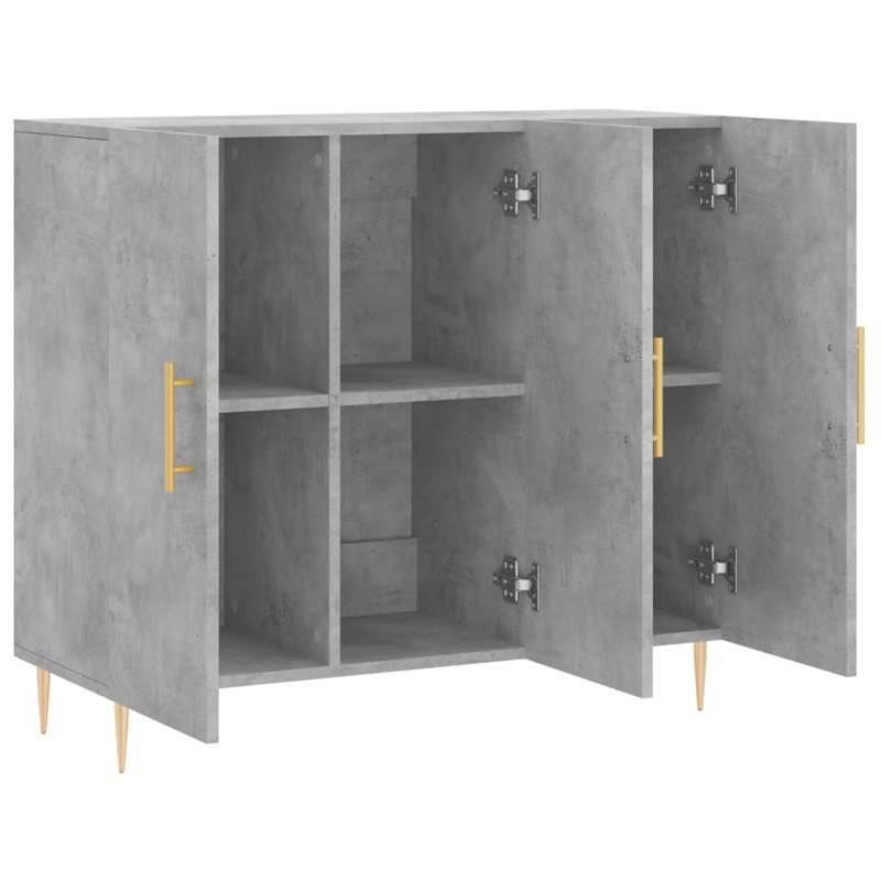 Birgit Iron 3 - Door Rectangle Accent Cabinet, Concrete Grey