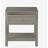 23" Taupe Wooden End Side Table Nightstand With Glass Top And Drawer-218570609