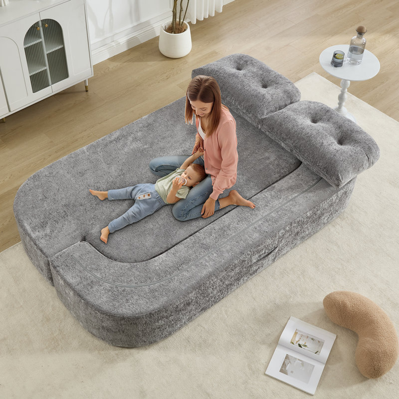 Canapé-lit pliant 78,7 po, Gris