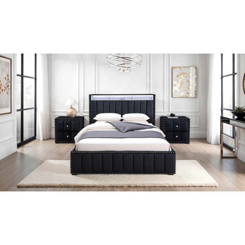 Table de chevet 1pc, Noir