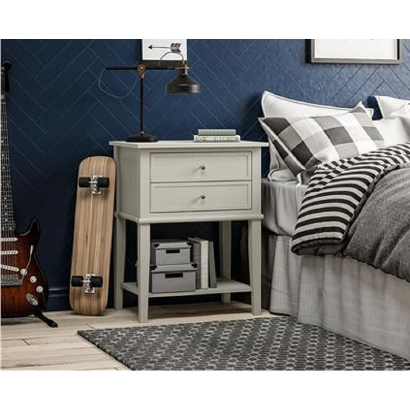 Jesse End Table, Cream/Antique White