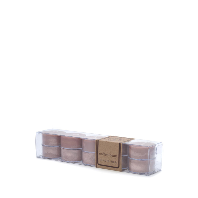 Bougie chauffe-plat parfumée grain de café avec support en plastique